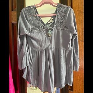 American Eagle Cross-Front Lace Top